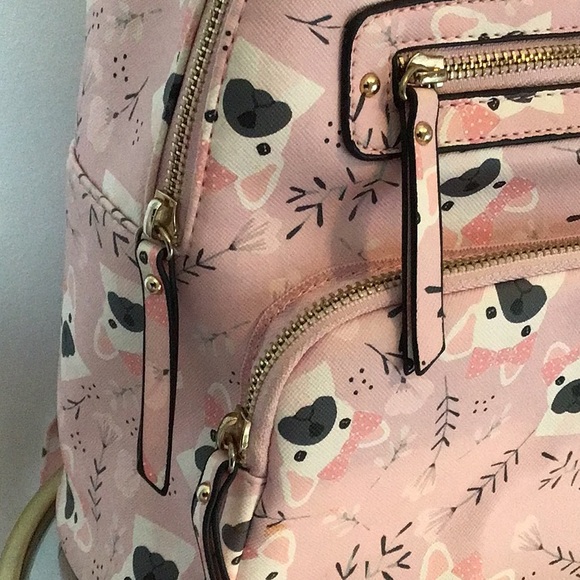 Pink Pug Print Backpack - Picture 5 of 8